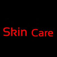 Red Cursive Skin Care Neontábla