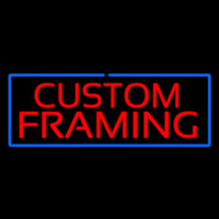 Red Custom Framing Blue Border Neontábla