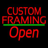 Red Custom Framing With Open 3 Neontábla