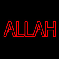 Red Double Stroke Allah Neontábla