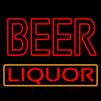 Red Double Stroke Beer Liquor Neontábla