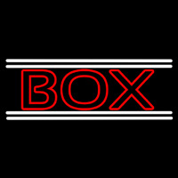 Red Double Stroke Bo  With White Line Neontábla