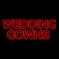 Red Double Stroke Wedding Gowns Neontábla