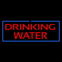 Red Drinking Water With Blue Border Neontábla