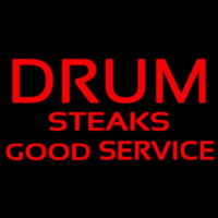 Red Drum Steaks Good Service Block Neontábla