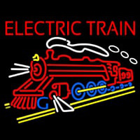 Red Electric Train Logo Neontábla