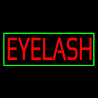 Red Eyelash Green Border Neontábla