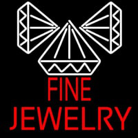Red Fine Jewelry Block Neontábla