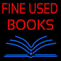 Red Fine Used Books Neontábla
