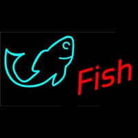 Red Fish Logo 1 Neontábla