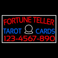 Red Fortune Teller Blue Tarot Cards With Phone Number Neontábla