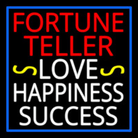 Red Fortune Teller White Love Happiness Success Neontábla