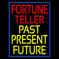Red Fortune Teller Yellow Past Present Future Neontábla