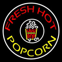 Red Fresh Hot Yellow Popcorn Neontábla