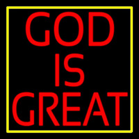 Red God Is Great With Border Neontábla