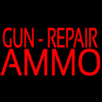 Red Gun Repair Ammo Neontábla