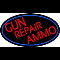 Red Gun Repair Ammo Neontábla