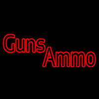 Red Guns Ammo Neontábla