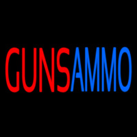 Red Guns Ammo Neontábla