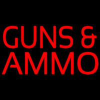 Red Guns And Ammo Block Neontábla