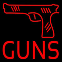 Red Guns Block Neontábla