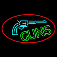 Red Guns Turquoise Logo Neontábla