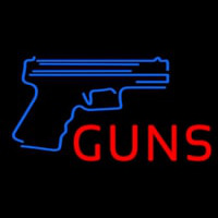 Red Guns With Blue Logo Neontábla
