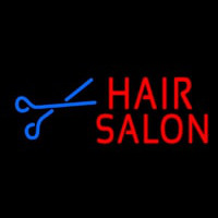 Red Hair Salon With Scissor Neontábla