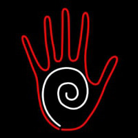 Red Hands With Design Neontábla