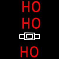 Red Ho Ho Ho Santa Logo Neontábla