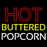 Red Hot Yellow Buttered White Popcorn Neontábla