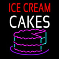 Red Ice Cream Cakes Logo Neontábla