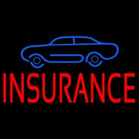 Red Insurance Car Logo Neontábla