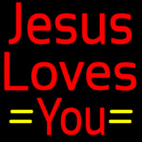 Red Jesus Loves You Neontábla