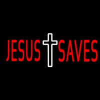 Red Jesus Saves Neontábla