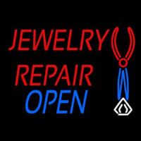 Red Jewelry Repair Blue Open Block Neontábla