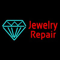 Red Jewelry Repair Cursive Neontábla