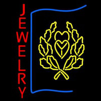 Red Jewlery Block Logo Neontábla