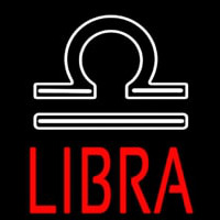 Red Libra Zodiac Neontábla