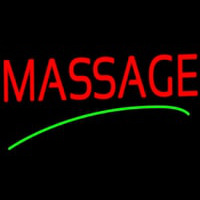Red Massage Green Line Neontábla