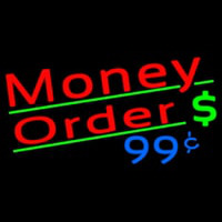 Red Money Order Dollar Logo Neontábla