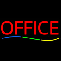 Red Office Multi Colored Line Neontábla