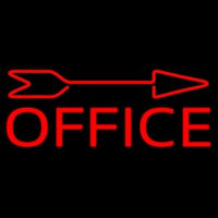 Red Office With Arrow Neontábla