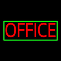 Red Office With Green Border Neontábla