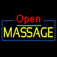 Red Open Yellow Massage Neontábla