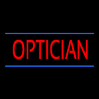 Red Optician Blue Lines Neontábla