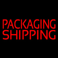 Red Packaging Shipping Block Neontábla