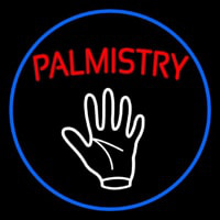 Red Palmistry Blue Border Neontábla