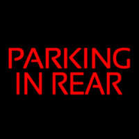 Red Parking In Rear Neontábla