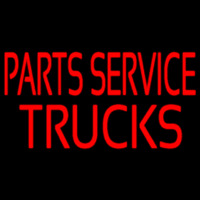 Red Parts Service Trucks Neontábla